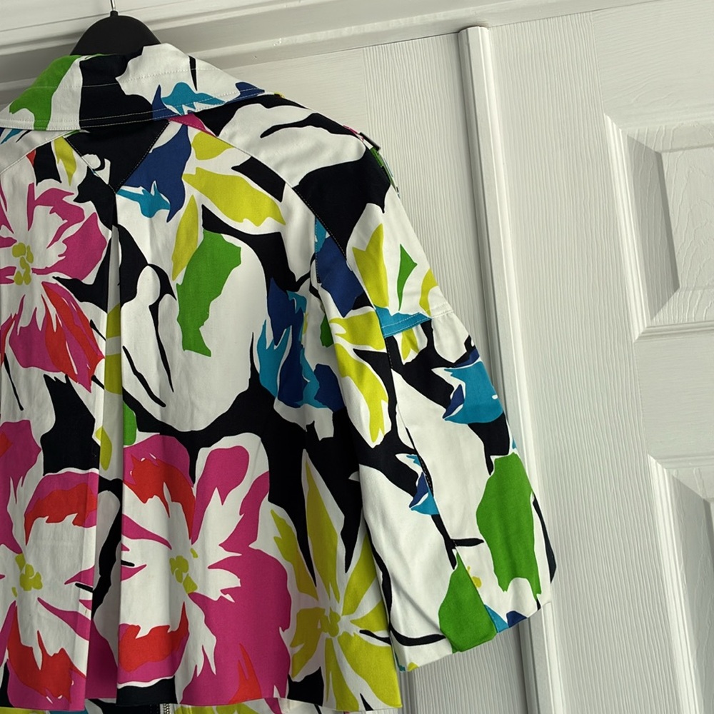 Cache Multicolor Abstract/Floral Print Jacket Size Medium - Picture 10 of 11